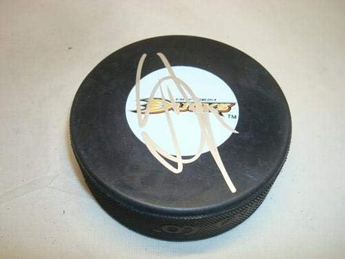 Scott Niedermeier potpisao je hokejaški pak Anaheim Ducks s autogramom od 1 do 1 do NHL pakova s autogramom