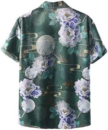 Ljetne Muške majice Muške casual kratke rukave proljeće ljeto košulje s odbijenim ovratnikom i printom od 3 a modni top bluza
