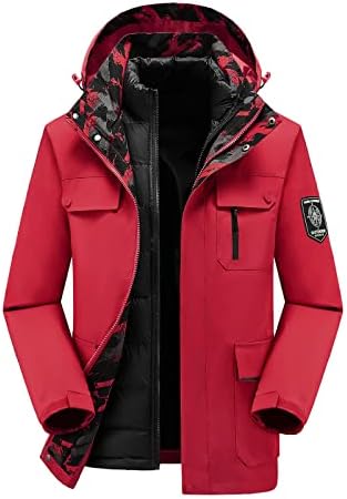 Muški vodootporni planinarski kaput zima topla jakna od jakne vjetrovita zgusnica kaput vanjski patentni zatvarač podstavljena