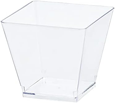 Šalice za desert prozirna kvadratna plastična mini kocka od 2 oz u pakiranju od 40