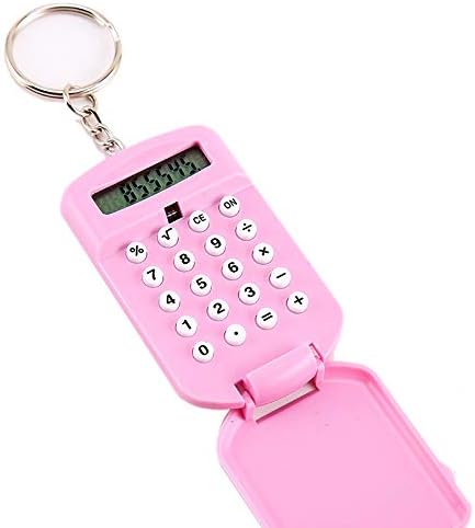 AJCOFLT Mini kalkulator Slatka crtića s privjesom za ključeve 8 znamenki zaslon prijenosni džepni kalkulator za djecu učenike