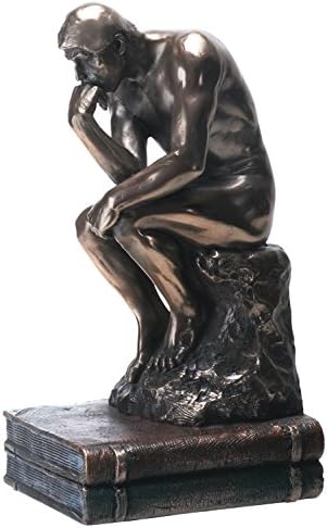 YTC 7,75 inča misli mislioca gole muške kip, brončane boje