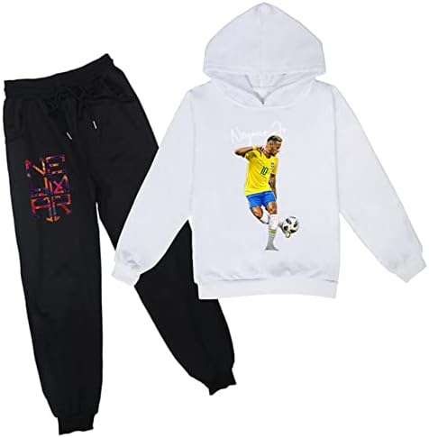 Jingo936 Kid Boy Dječak pulover kapuljača Neymar jr vrhovi dugih rukava i jogging hlače, odijelo s kapuljačom za djecu