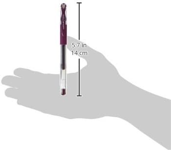 Uni gel lopta olovka olovka Exploy Extra fino 0,38 mm, Bordeaux crna
