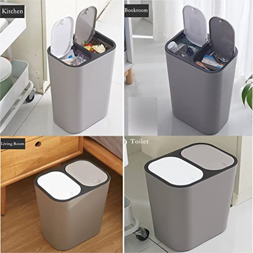 Kante za smeće bucket za kućno smeće dvocijevna kanta za smeće s poklopcem preša za sortiranje kanta za smeće kuhinja toalet