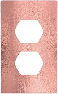Axayaz ružičasta pokrivača ružičastog svjetlucava svjetlucava svjetlucav sjaj od 1-ganga zidne ploče dupleks standardni utikač