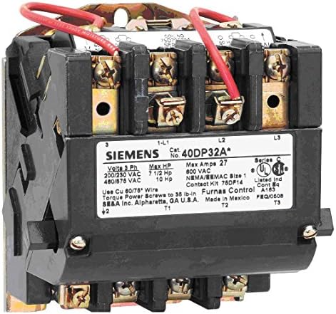 Siemens - 40CP32AH - 480Vac nema magnetski kontaktor; Broj Poljaka: 3, preokret: ne, 18 pojačala punog opterećenja