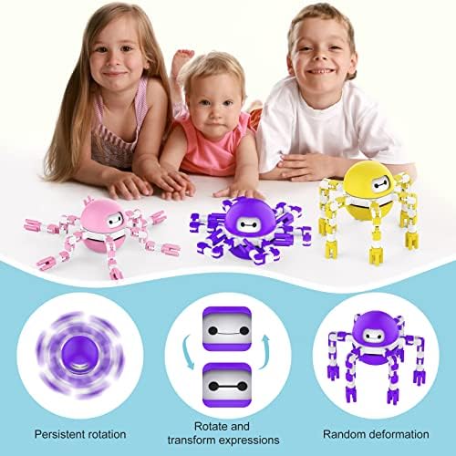 4 pakiranja transformacijski lančani hobotnički fingertip gyro fidget spinner, igračke za fidgets za djecu, senzorne igračke