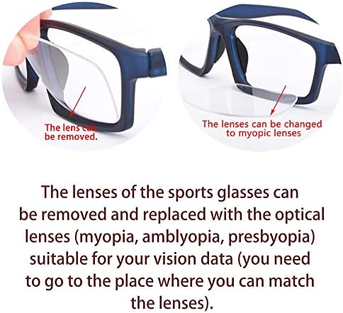 Sportske naočale naočale nogometne nogometne naočale naočale Podesivi remen Izmjenjivi hramovi za muškarce mladih