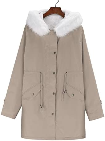 Vitka modna kardigan topli trendi kaput ženska zimska jakna jakna s džepnim nejasnim flisom jakna od kapuljača