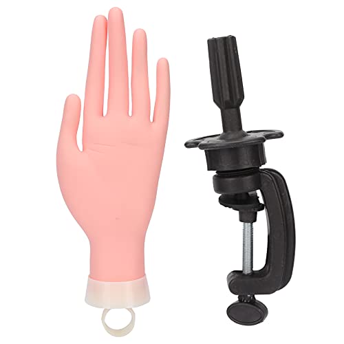 Silikonska ruka za nokte s nosačem za stajanje, realistična silikonska trening noktiju, meka fleksibilna praksa za savijanje