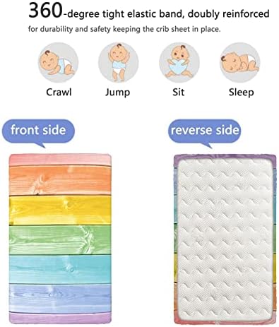 Pastel tematski opremljeni mini krevetići, prijenosni mini krevetići s plahtama za malu granicu madraca madraca s listama