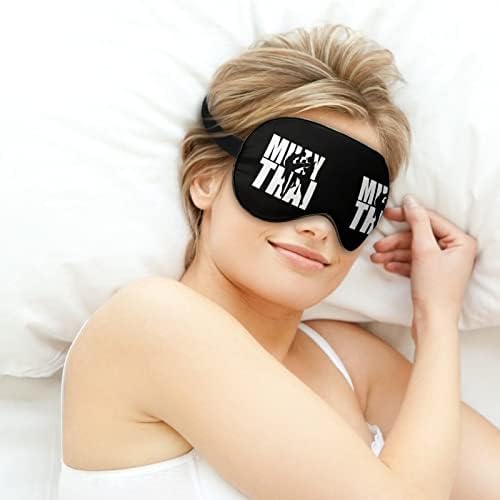 Muay Thai Funny Sleep Mask Mask za oči meke sljepog očiju s podesivim naramenicama za muškarce za muškarce žene