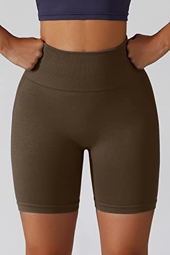 Qinsen ženske bešavne kratke hlače s visokim strukom kontrola trbuha Scrnch Scrunch plijen kratke hlače