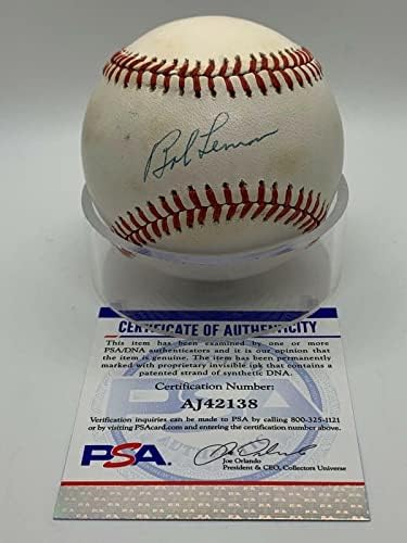 Indijanci Bob Lemon Cleveland potpisali su službeni autogram OMLB al bejzbol PSA DNA - Autografirani bejzbols