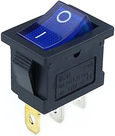 CNHKAU 1PCS KCD1 Switch Switch Switch 3PIN ON-OFF 6A/10A 250V/125V AC Crveno žuto zeleno plavo crno prekidač gumba