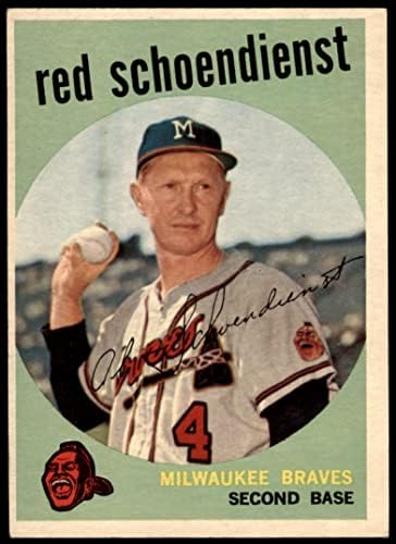 1959. Topps 480 Red Schoendienst Milwaukee Braves Dean's Cards 5 - Ex Braves