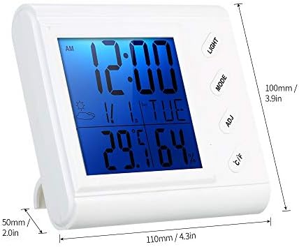 LCD digitalni termometar za sobu, higrometar sobne temperature, termometar visoke preciznosti i higrometar s osvjetljenjem