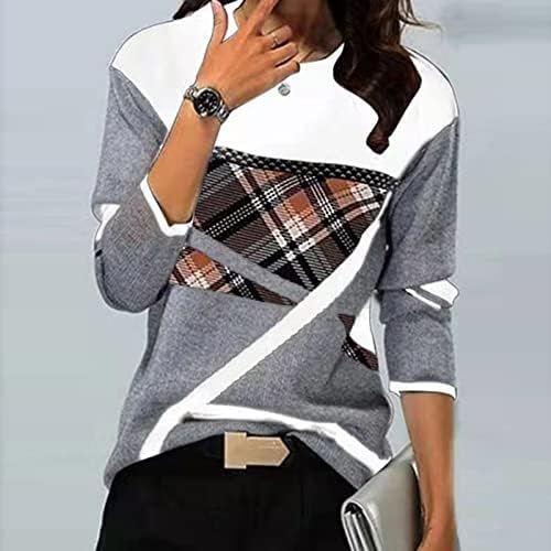 Ženska majica s dugim rukavima s printom Modni Jesen / Zima casual pulover slatke bluze s okruglim vratom