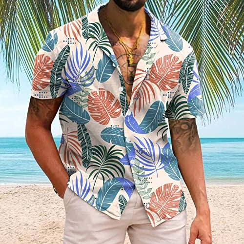2023. Novi muškarci casual proljetni kratki rukav proljetni ljetni vrat 3d tiskane košulje modne gornje bluze majice slatke