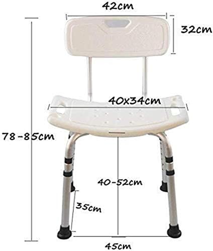 Stolice za kupanje, kupanje, sjedalo za tuširanje stolice za kupanje lagane aluminij podešavanje visine bez klizanja s natičnicama