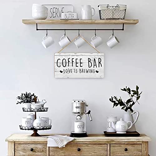 Smiješni kafići bar drvena ploča tiskani viseći znak - kafića ljubav je piva, retro rustikalni znak za kavu kuhinja zidna