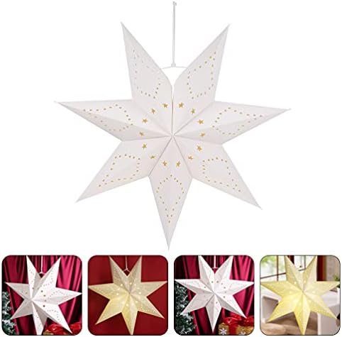 Ganazono 3pcs papir zvijezda lampiona strop viseća svjetiljka 3d zvijezda ukrasi božićno drvce ukrasi za vjenčane rođendanske
