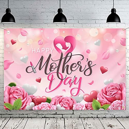 Potrepštine za sretan Majčin dan-ukras pozadine za Majčin dan, natpis za fotografiranje Hvala mami za najbolji ukras za mamu