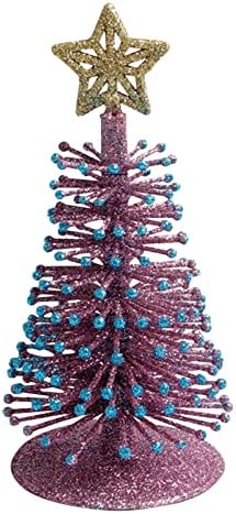 XIOS Božićni ukras 2022 Mini božićno drvce Malo pin E stablo s bazama za blagdansku zabavu na stolni stol. Dekor drveća vanzemaljac