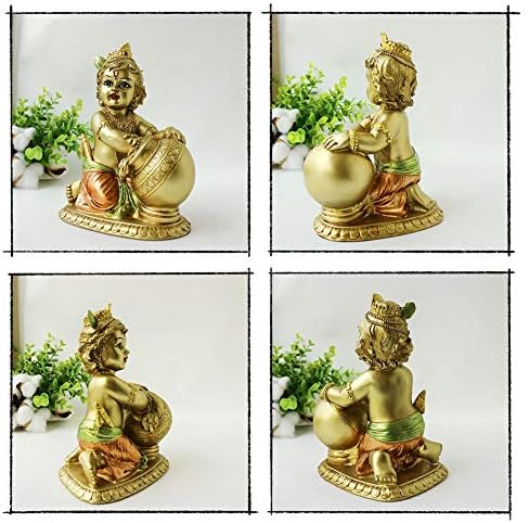 Hinduistički gospodar beba Krišna kip - Indijski idol Krišna figurice za dom mandir hram pooja - Indija murti buddha kiparske