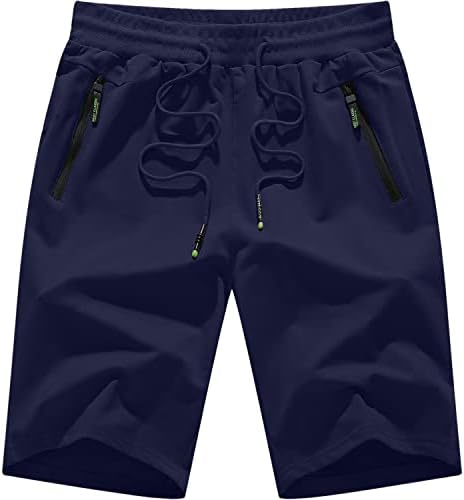 MLANM muške kratke hlače casual fit wrictring ljetne kratke hlače s elastičnim strukom i džepovima s patentnim zatvaračem