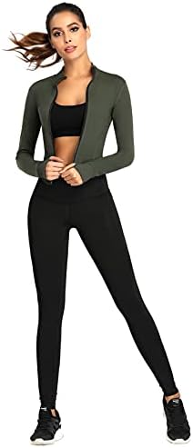 Feoya ženska jakna s dugim rukavima s kapuljačom s palicama vježbanje atletske staze jakna kapuljača xs-xl