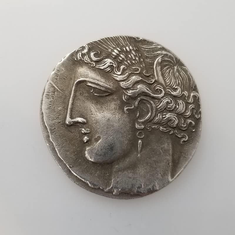Antikni zanat Grčki novčić bakar srebrni srebrni dolar srebrni krug 3387