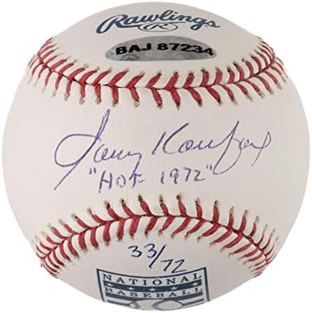 Sandy Koufax Hall of Fame 1972 Potpisana bejzbol gornja paluba UDA Coa rijetko - Autografirani bejzbol