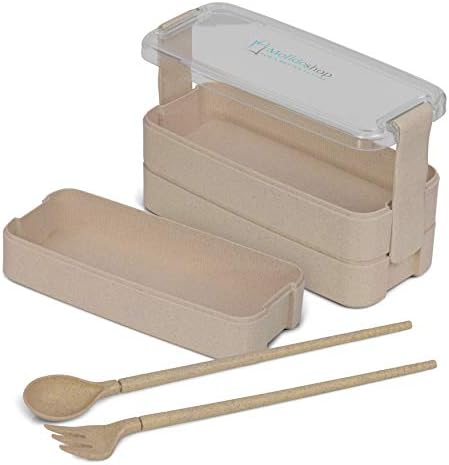 Japanska kutija za ručak za bento, odjeljak 3-u-1 za odrasle i djecu, eko BPA bez dodataka, štapića i priboda, pravokutničke