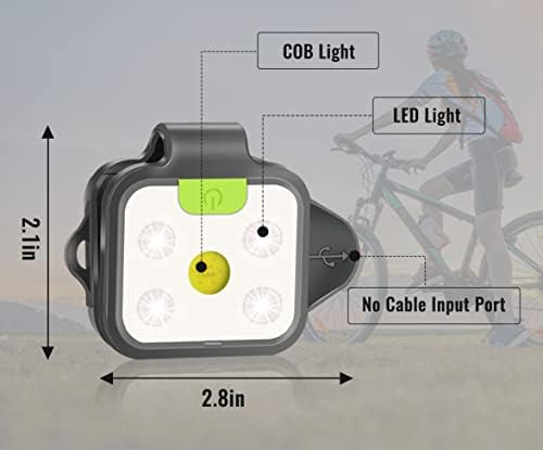 Molrebe 2Pack Running Lights, 4 načina reflektirajućih isječaka za trčanje za trkače lagane punjive, LED sigurnosno svjetlo