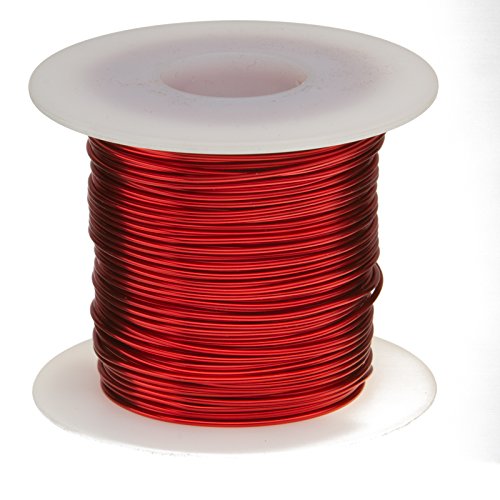 Magnetska žica, teška emajlirana bakrena žica, 14 inča, 2,5 lb, duljina 197 inča, promjer 0,0675 inča, crvena
