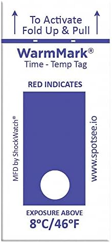 Naljepnica indikatora temperature: 3/4 u naljepnici WD, 1 13/16 u naljepnici HT, -13 do 46F, toplina, 100 pk