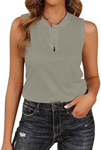 Coorun ženska golf košulja bez rukava bez rukava Polo tenk brze suhe atletske teniske majice s patentnim zatvaračem
