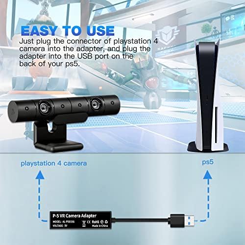 PS4 Adapter za kameru za PSVR/PS5, PS VR Converter CABLEBIBLNI SA PAYStation 5 konzolom, USB3.0 VR Games Pribor