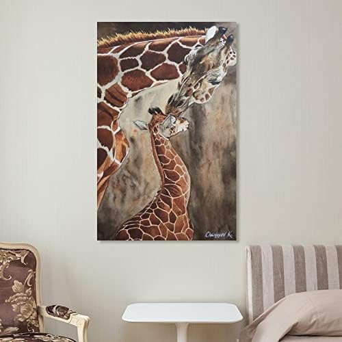 Životinjski plakati žirafa majka pokvari dječje plakate za dječake sobe dinosaur plakati platna zidne umjetničke otiske za