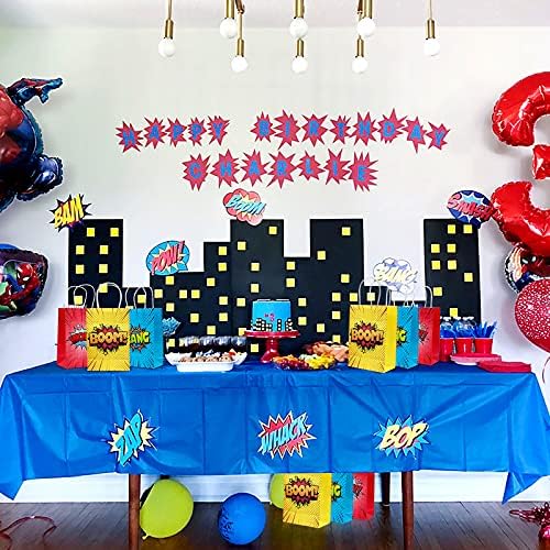 Sunčano sjedalo Superhero Party Goods torbe Kraft Papir Pokloni s ručicom 12 Pack Party Favors For Kids Boom Hero Tema Birthday