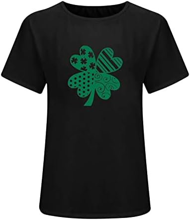Irske košulje za Dan svetog Patrika za žene s djetelinom s četiri lista modni puloveri bluze ljetne majice kratkih rukava
