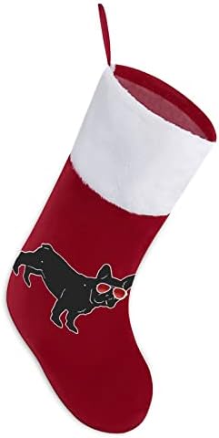 Slatki francuski buldog božićne čarape čarape za božićno drveće kamin odmor za odmor dekor kuće