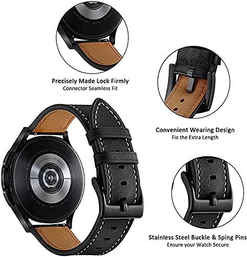 20 mm kožne trake za Samsung Galaxy Watch 5 Band 44 mm 40 mm / galaxy sat 5 pro 45 mm bend 2022 / galaxy watch active 2 bend
