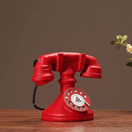 Antikni rotacijski fiksni telefonski ukras, vintage ukrasni telefoni, retro vintage antikni telefonski stol ukras, materijal