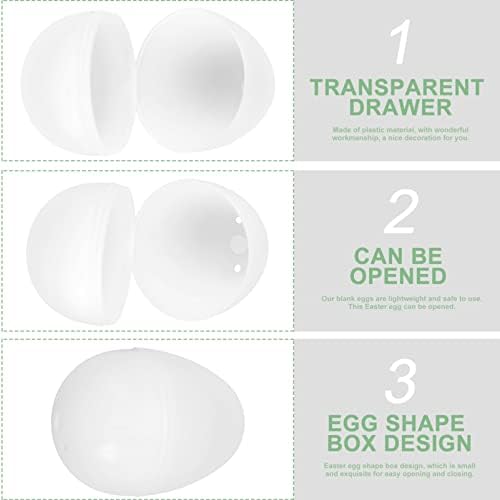16KOM plastična prozirna jaja iznenađenje slijepo jaje Igračke divovska poklon kutija za slatkiše za Uskrs pribor za vjenčanje