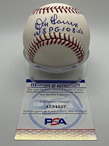 Don Larsen Perfect Game WSPG 10-8-56 Potpisan autogram OMLB Baseball PSA DNA *27-Autografirani bejzbol