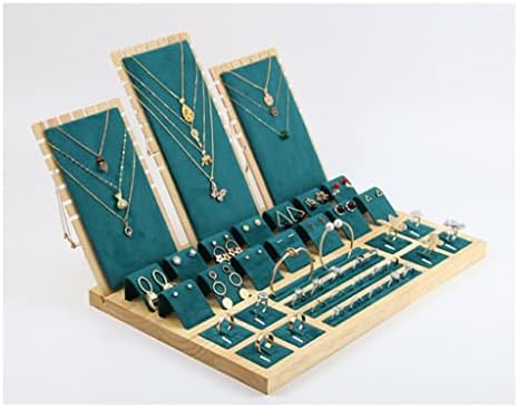 Kutija za nakit stalak za nakit Flanel kožna bambusova drvena vitrina nakit ogrlica narukvica prsten za pohranu nakita žene
