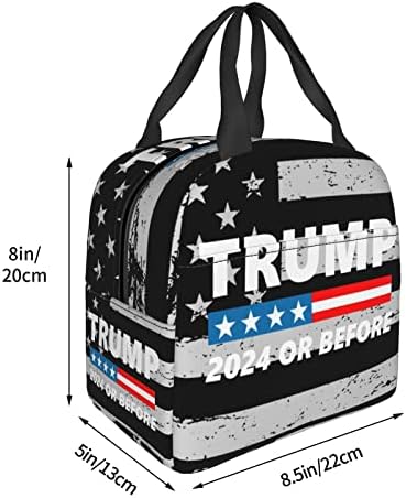 SWPWAB Trump 2024. ili prije prijenosne folije za zgužvanu bento torbu i za muškarce i žene za muškarce i za žene